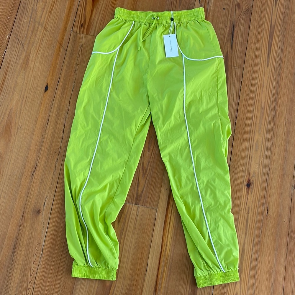 Lovers + Friends lime green joggers